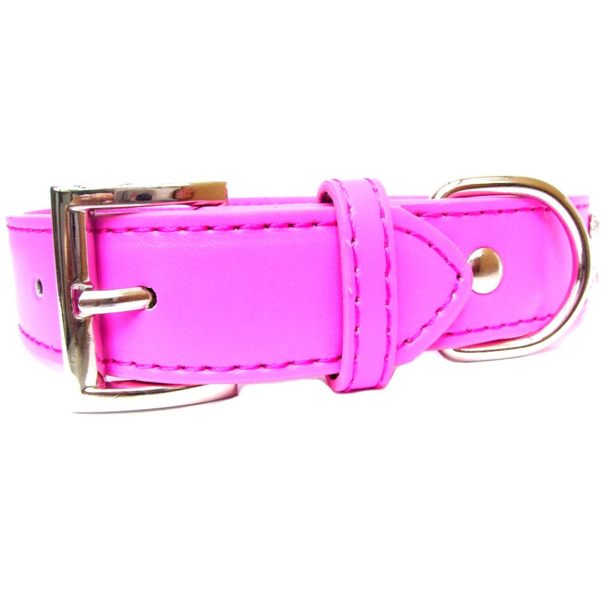 2-Row Collar Lead Set - Hot Pink-3