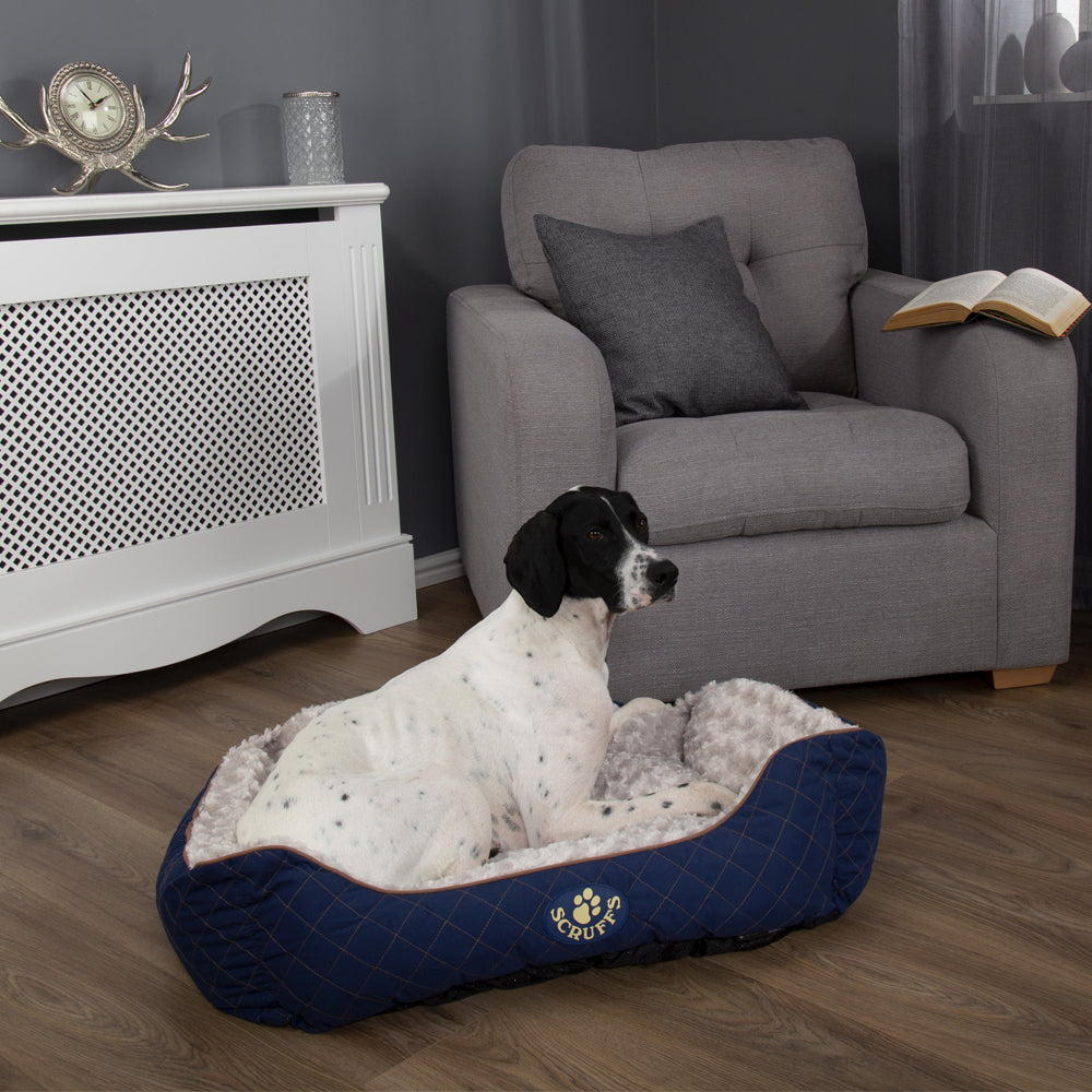 Wilton Box Dog Bed (in Blue, Grey, Black, Brown) by Scruffs-5