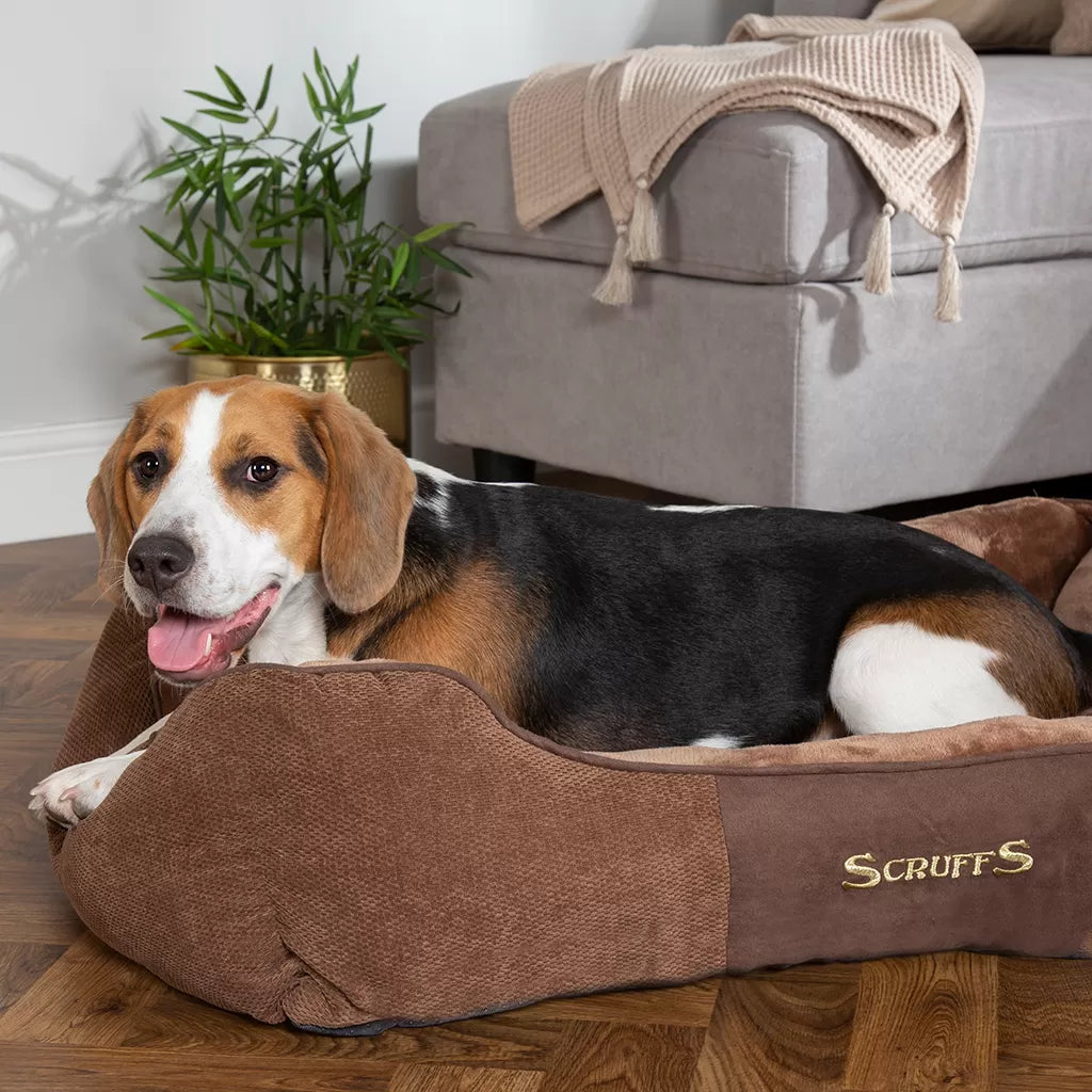 Chester Box Dog Bed (in Chocolate Brown, Dark Grey or Graphite Grey) by Scruffs-4