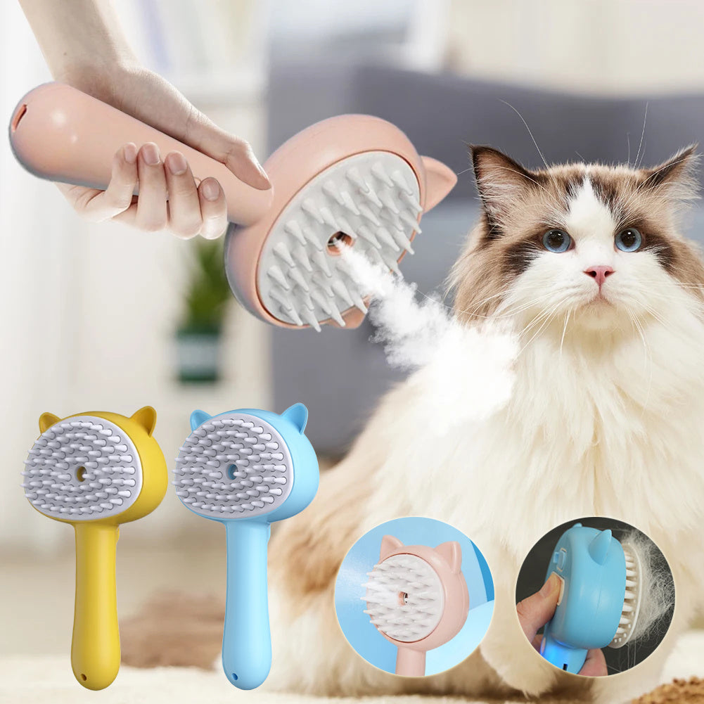 Multifunctional Steam Cat Grooming Brush-0