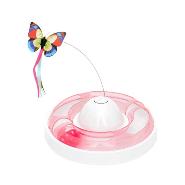 Funny dog Cat Toys Electric Rotating Colorful Butterfly Pet Scratch Toy For Cat Kitten dog cats intelligence trainning-4