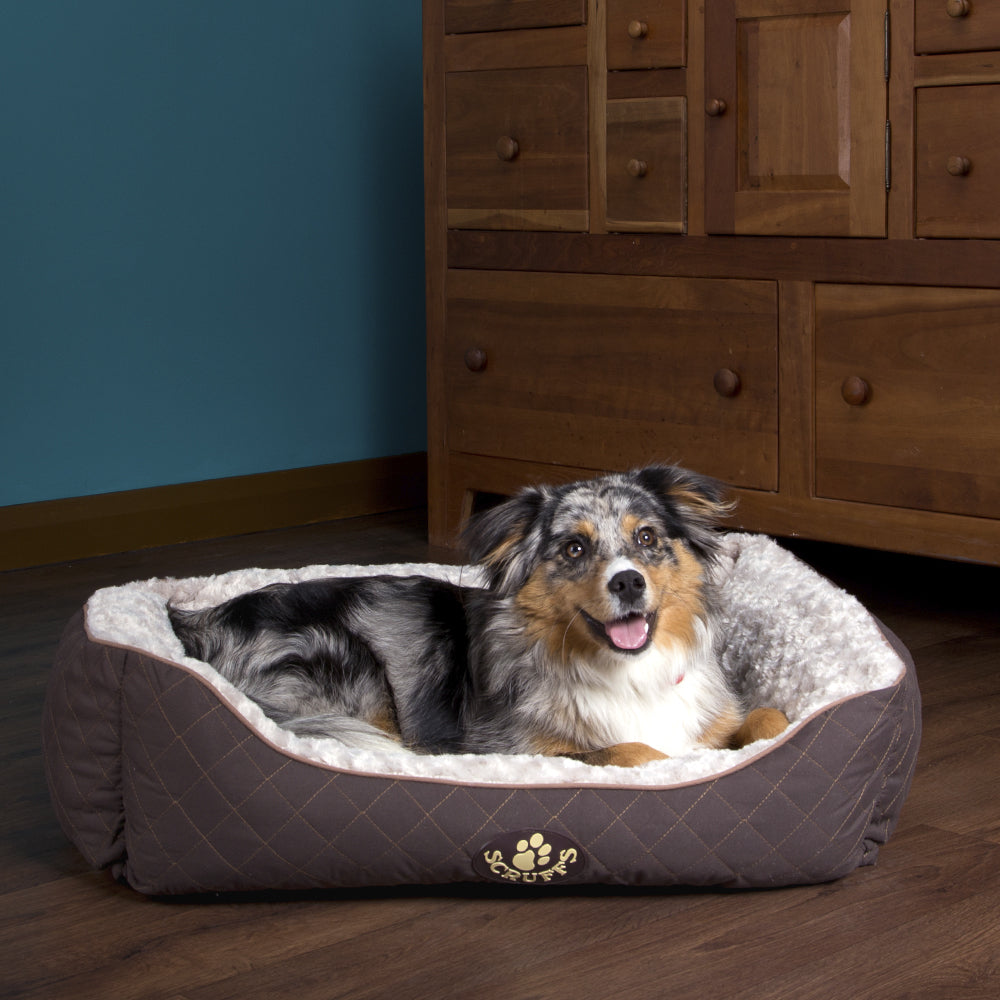 Wilton Box Dog Bed (in Blue, Grey, Black, Brown) by Scruffs-7