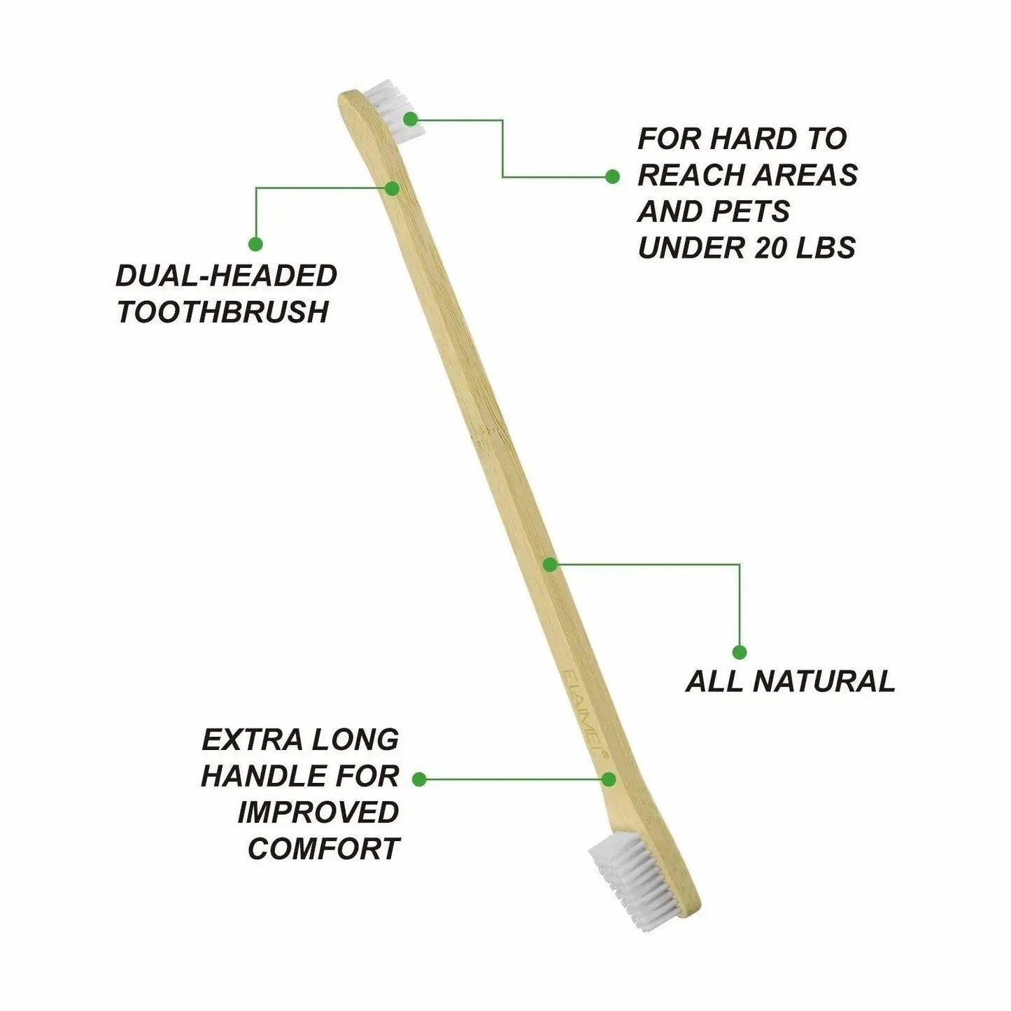 ELAIMEI Bamboo Pet Toothbrush Set-2