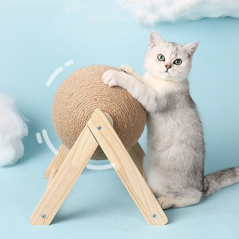 Cat Scratching Ball Toy Kitten Sisal Rope Ball Board Grinding Paws Toys Cats Scratcher Wear-resistant Pet Furniture supplies-2